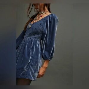 Free People Blue Mini Dress